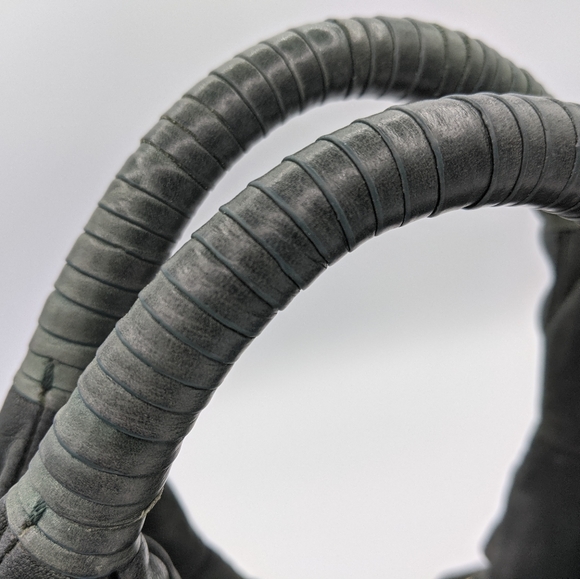 Badgley Mishka Forest Green Pleated leather bag - Picture 9 of 11